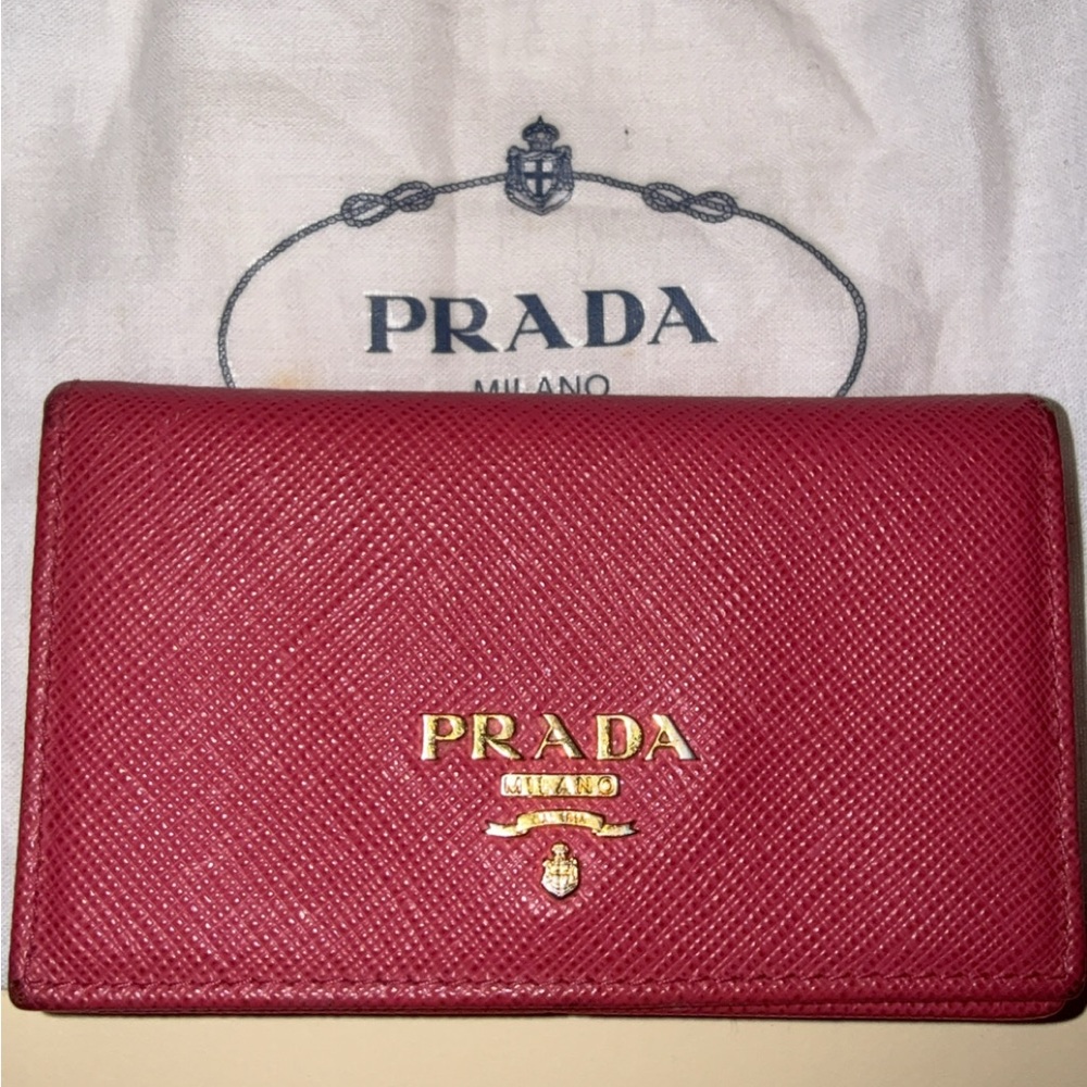 Prada Authentic Saffiano Peonia Wallet Great Condition Preloved with Dust Bag